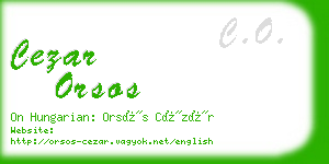 cezar orsos business card